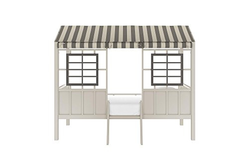 Little Seeds Rowan Valley Forest Loft Bed, Grey/Taupe, Twin | Pricepulse within