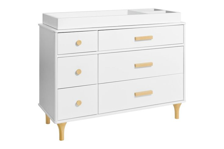 M9016Wn,Lolly 6-Drawer Double Dresser Assembled In White/Natural ... inside