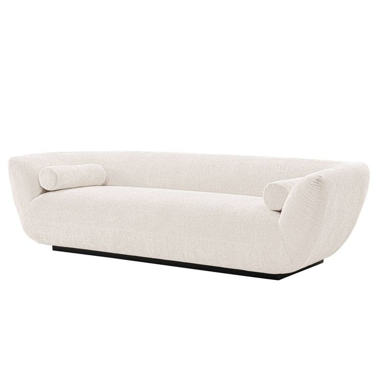 Manhattan Comfort 96.46" Ulka Contemporary Boucle Upholstered Sofa With ... throughout Insights into the Durability of the Manhattan Comfort Ulka Sofa