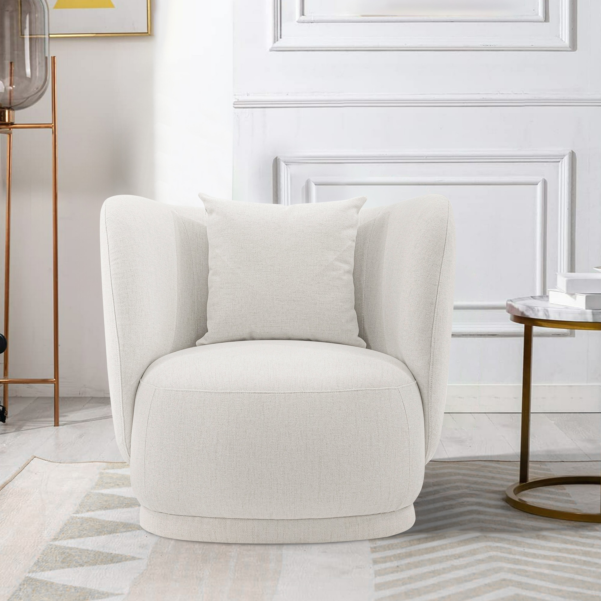 Manhattan Comfort, Contemporary Siri Sofa And Accent Chair Set Cream ... pertaining to The Enduring Appeal of the Manhattan Comfort Siri Sofa What Makes it Special