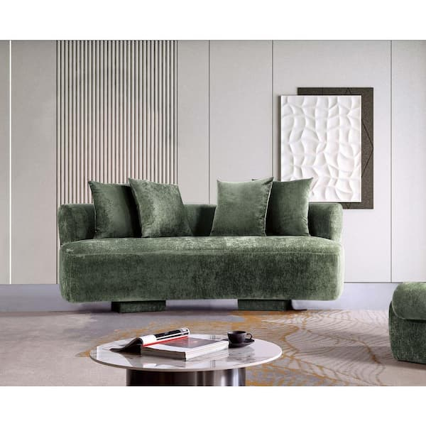 Manhattan Comfort Verandah 90.6 In. Armless Chenille Upholstered ... inside Insights into the Durability of the Manhattan Comfort Ulka Sofa