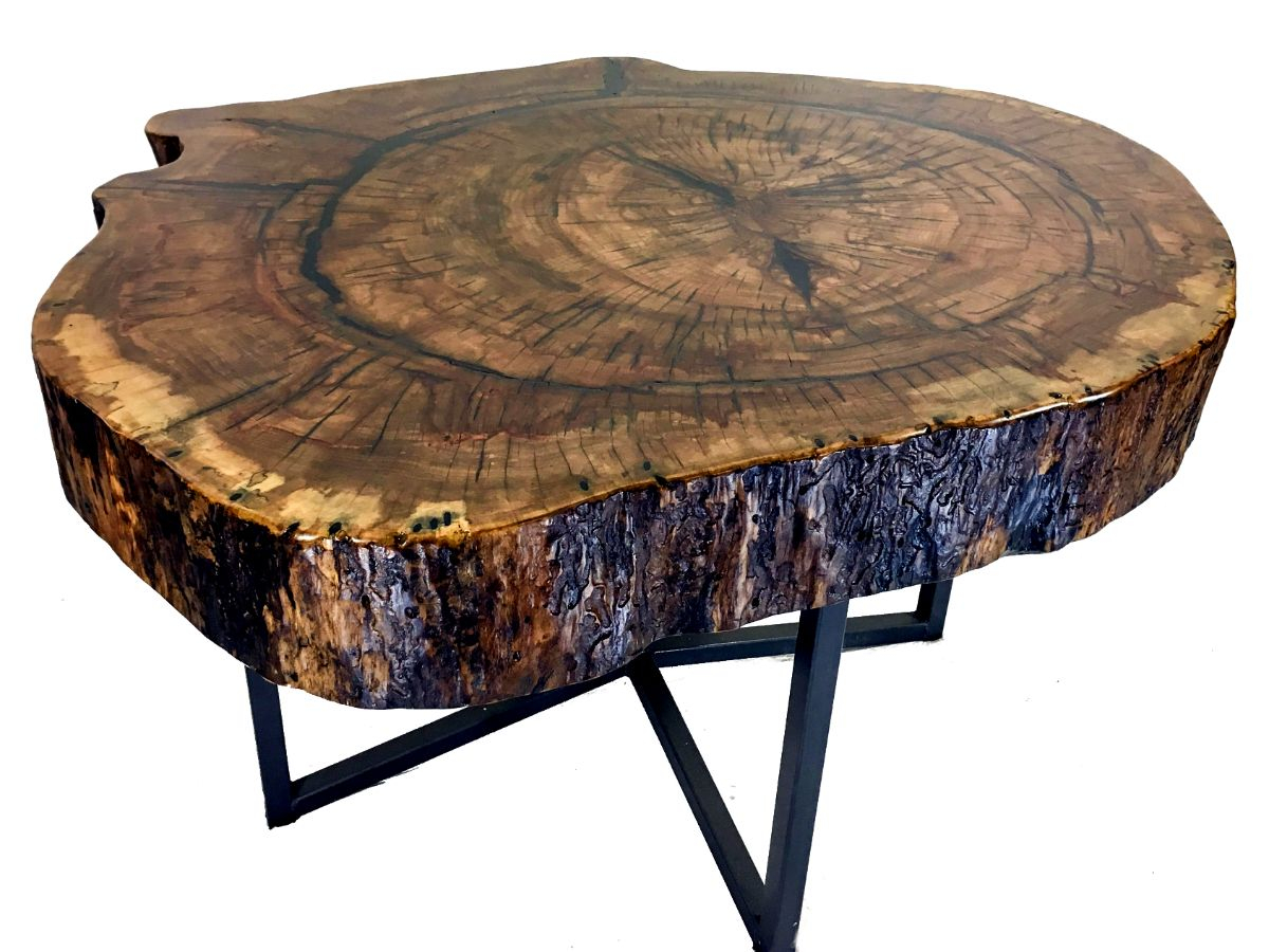 Massive Solid Oak End Table The Unmatched Beauty Of This Solid Oak Tree ... within