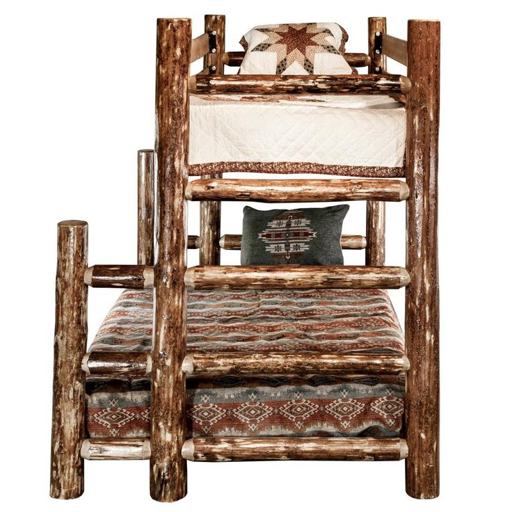 Montana Woodworks Glacier Country Twin Over Full Wood Bunk Bed ... throughout
