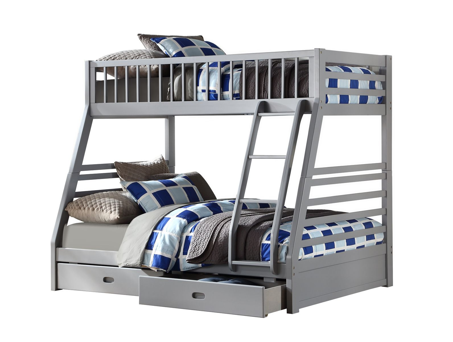 New Acme Jason Twin-Over-Full Size Bunk Bed Frame With 2 Storage ... within Unpacking the ACME Edah Gray Bunk Bed A Room-Saving Solution