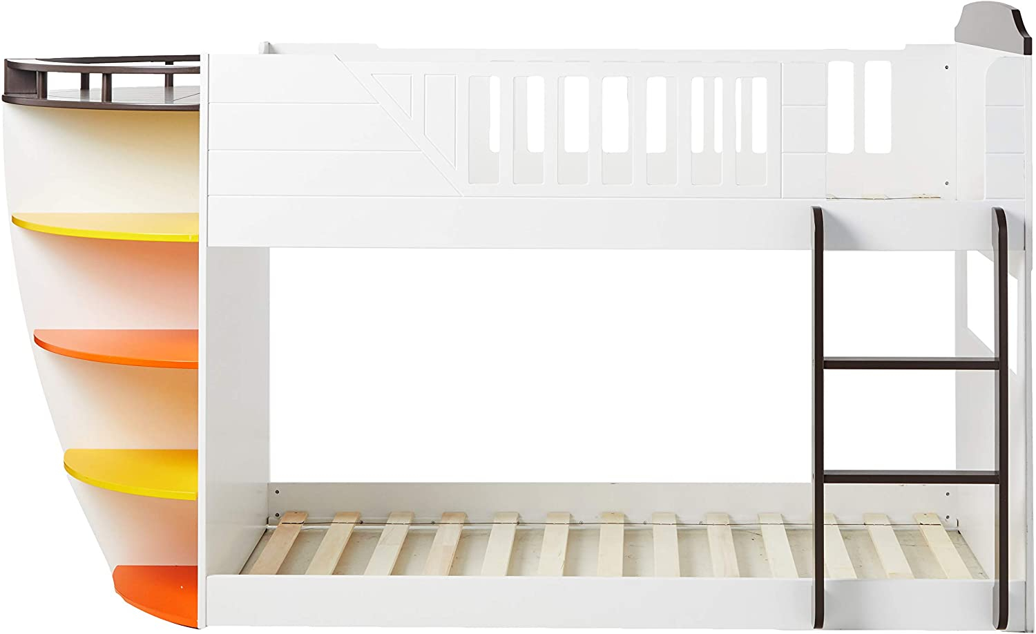 New Acme Neptune Twin-Over-Twin Size Bunk Bed Frame With Storage ... intended for Unlocking Space Saving Solutions The ACME Thomas Twin Bunk Bed in White