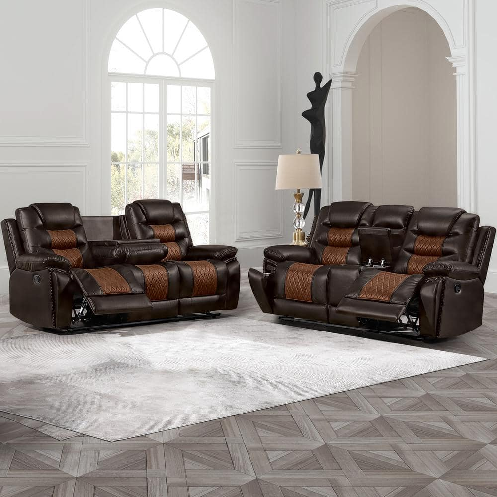 New Classic Home Furnishings New Classic Furniture Nikko 2-Piece Brown ... in Styling Your Home with the Versatile Dark Brown Nikko Faux Leather Sofa