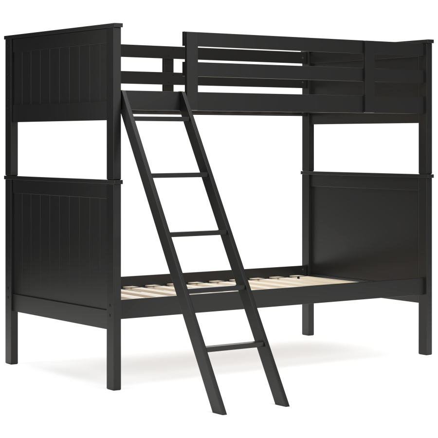 Nextonfort Black Twin Over Twin Bunk Bed | Old Cannery Furniture throughout Maximizing Space with a Stylish Black Twin Over Twin Bunk Bed