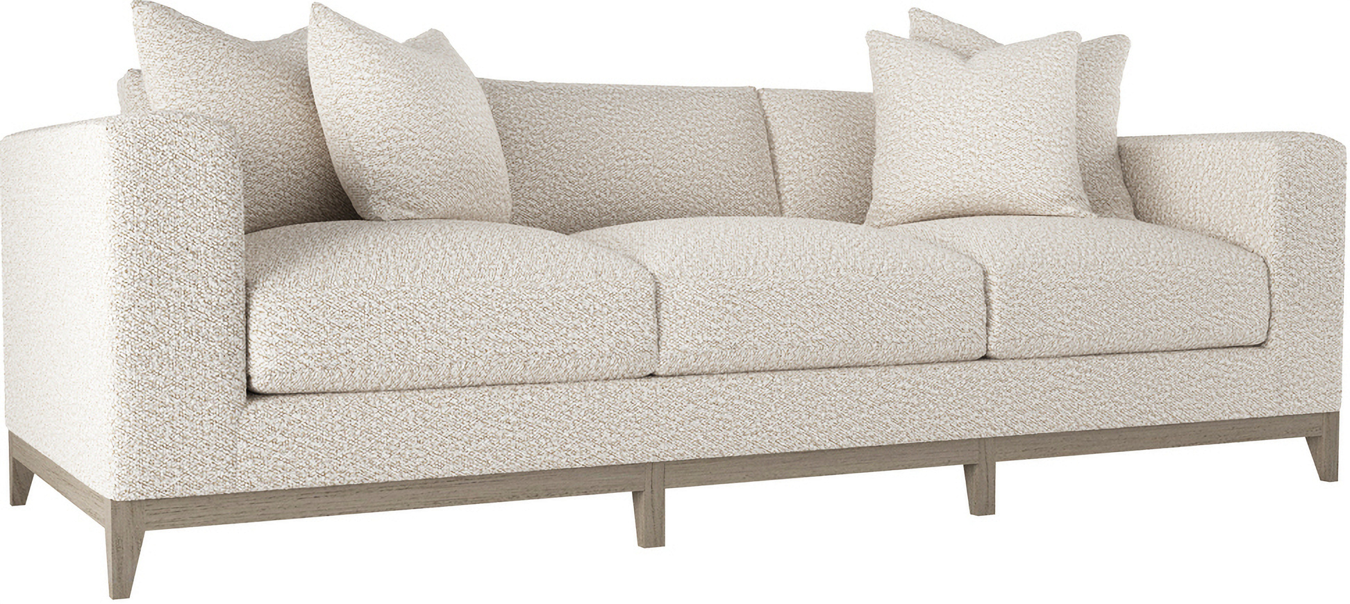 Noel Boucle Fabric Sofa In Cream By Bernhardt | 1Stopbedrooms with regard to