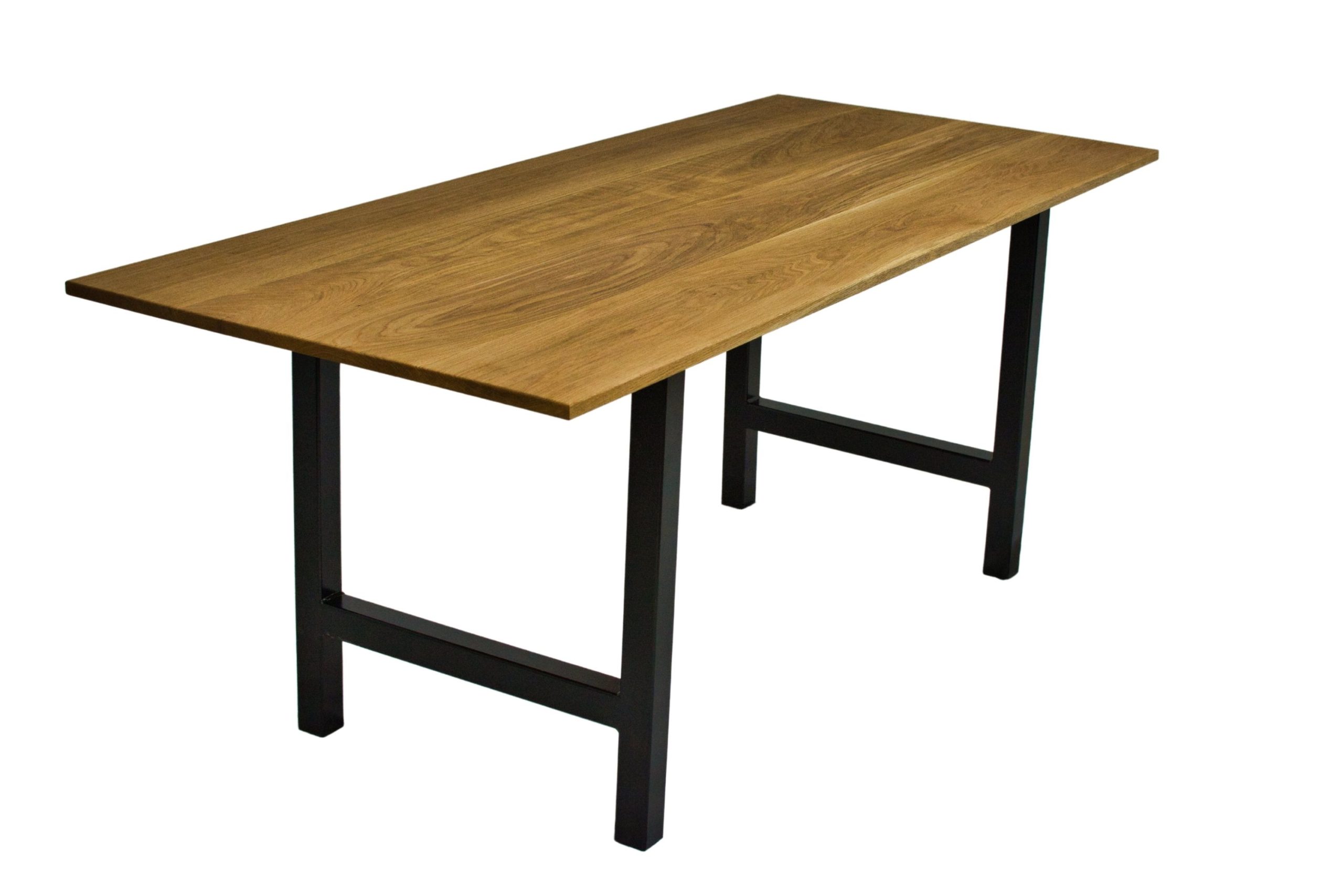 Oak Dining Table, Solid Wood Dining Table, Kitchen Table With Metal ... regarding The Enduring Appeal of Solid Wood Legs on a White Dining Table