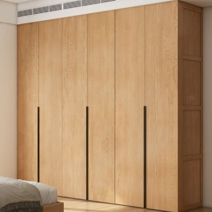 Oak Solid Wood High Wardrobe Modern: | Solid Wood Wardrobes, Wood ... throughout