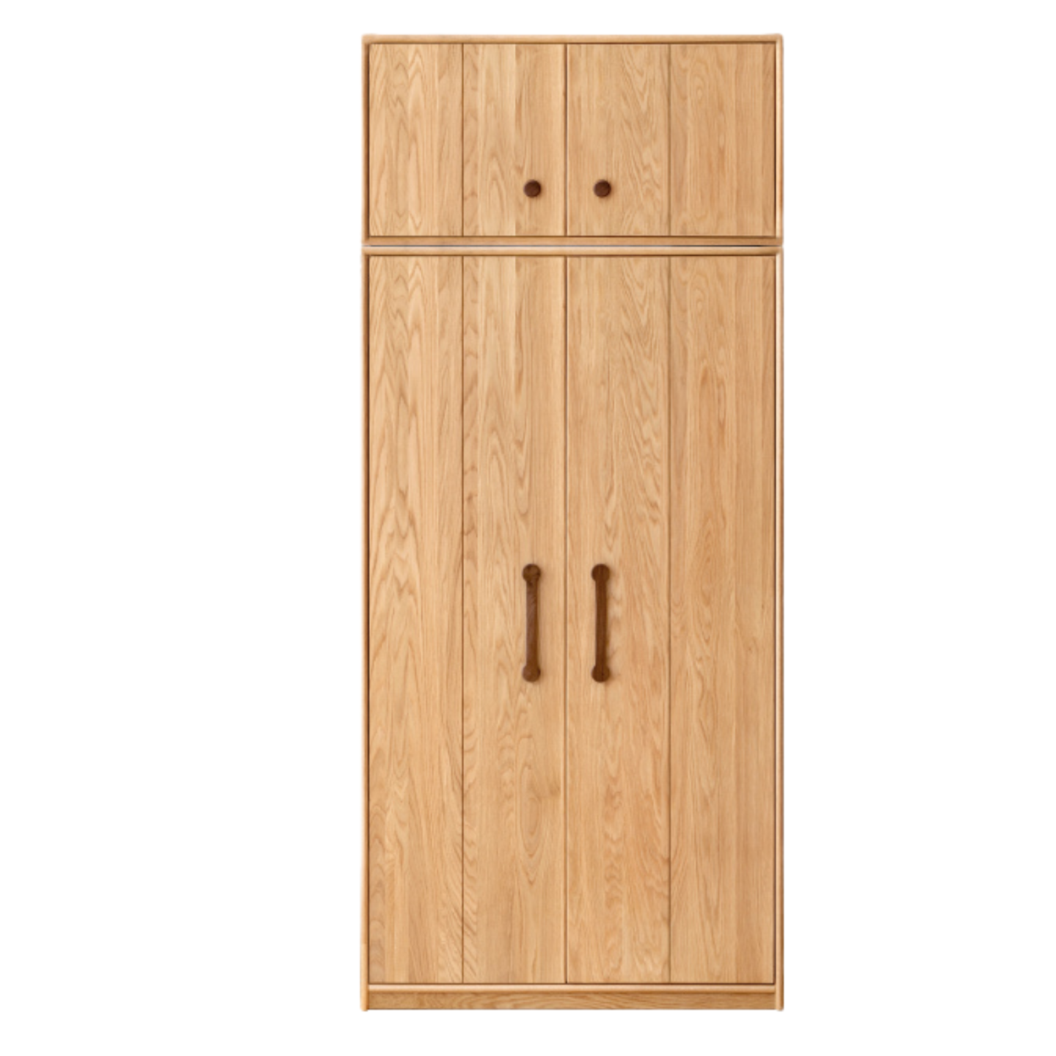 Oak Solid Wood Kids Wardrobe inside