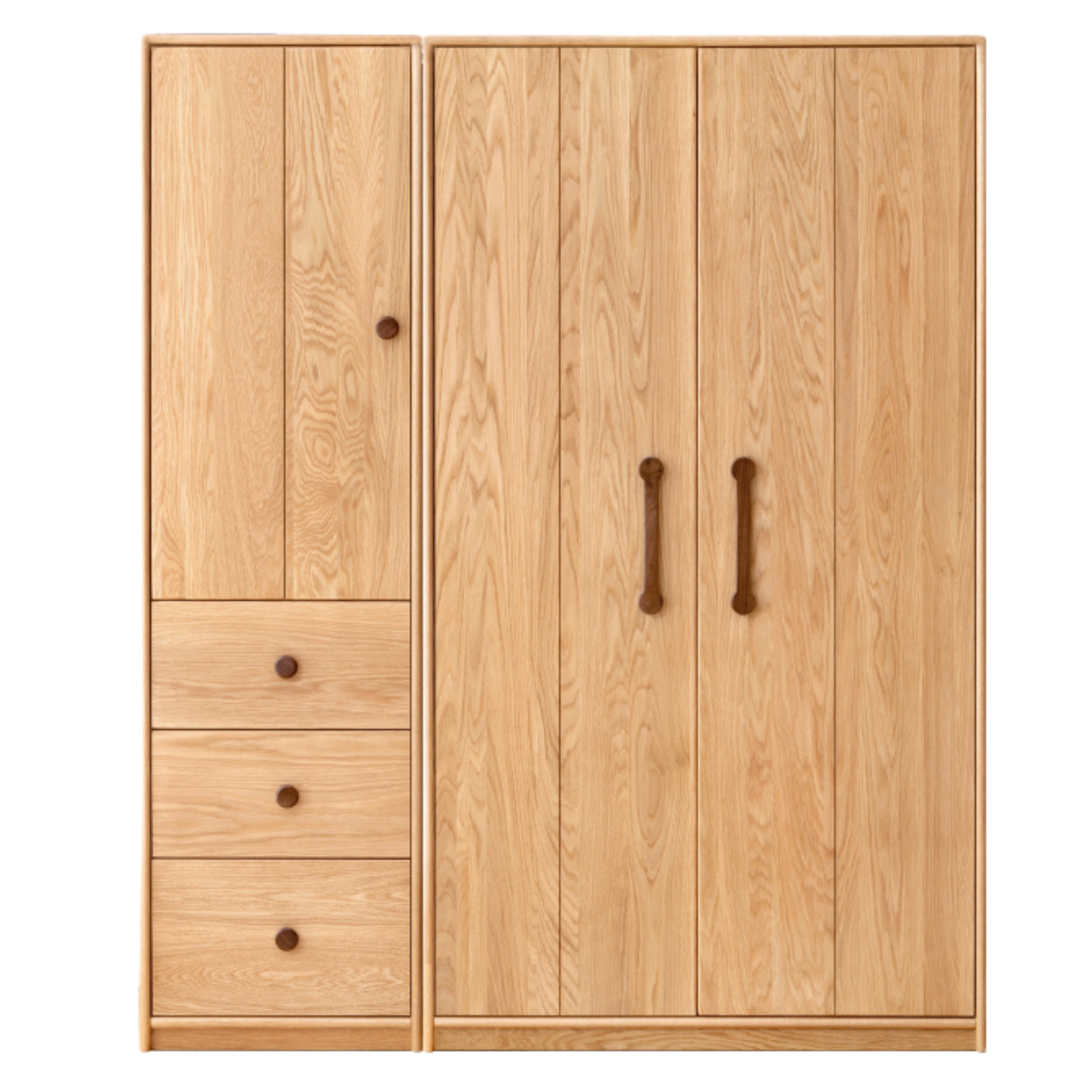 Oak Solid Wood Kids Wardrobe with