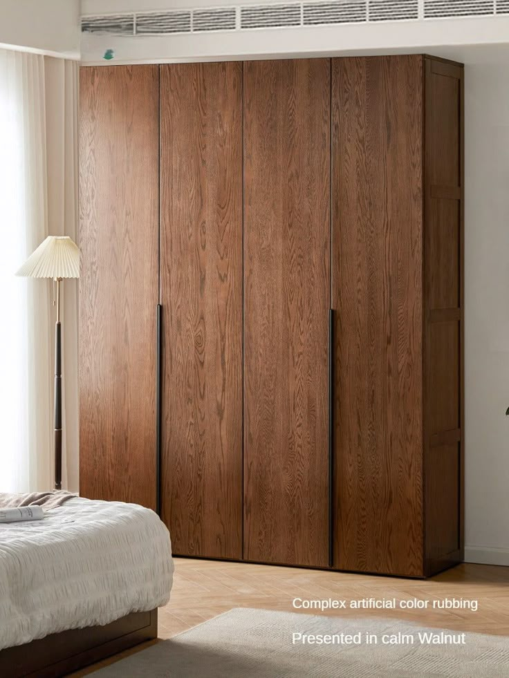 Oak Solid Wood Wardrobe High Walnut Color: | Solid Wood Wardrobes ... in Durability and Style Oak Solid Wood Wardrobes for Growing Families
