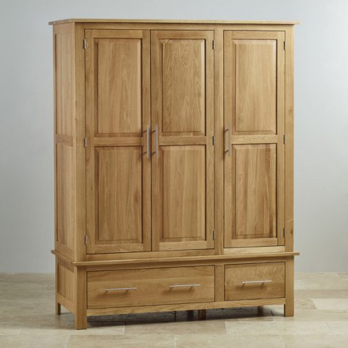 Oak Wardrobes | Solid Wood Wardrobes Uk | Oak Furniture Land in