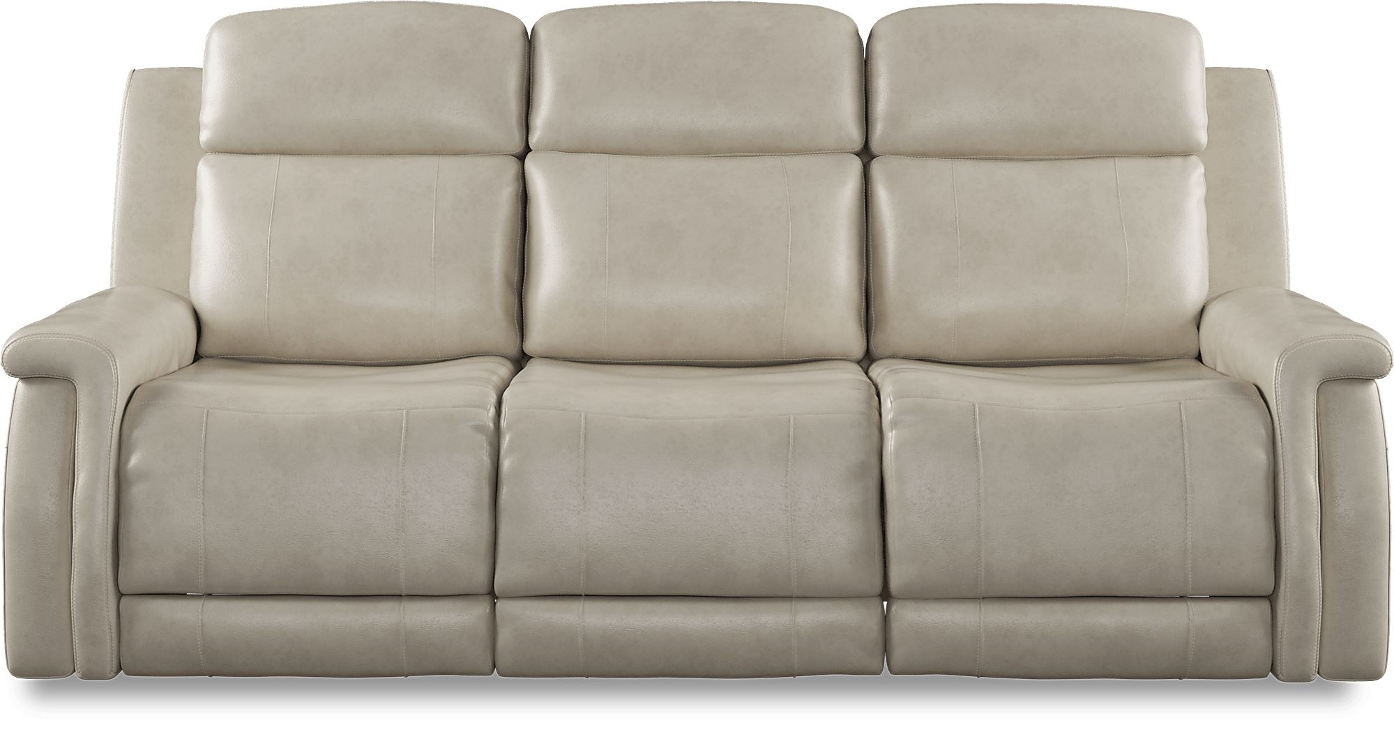 Orsini 2 Pc Beige Leather Dual Power Reclining Living Room Set With ... intended for