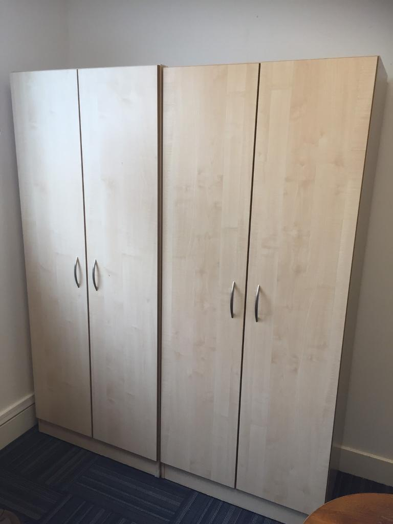 Pair Of Modern Beech Wood Wardrobes | In Kirkintilloch, Glasgow | Gumtree with
