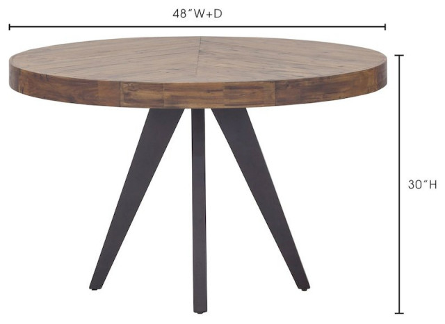 Parq Round Dining Table, Belen Kox - Industrial - Dining Tables - By ... in Belen Kox Explains Why Pecan is the Premier Choice for Dining Tables