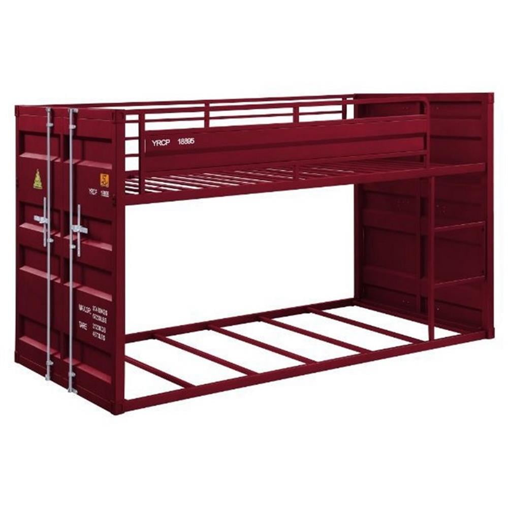 Pemberly Row Cargo Twin Metal Bunk Bed With Ladder And Slat System In ... for Safety and Style How the Pemberly Row Cargo Loft Bed Delivers