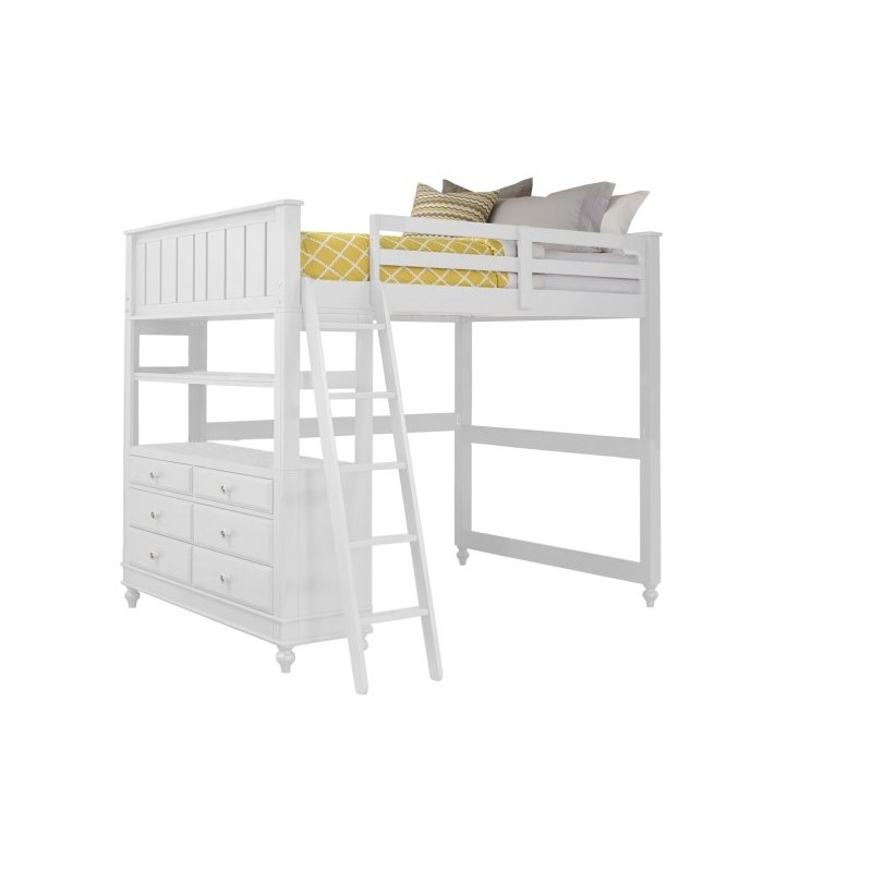 Pemberly Row Full Loft Bed With Desk In White | Homesquare throughout Safety and Style How the Pemberly Row Cargo Loft Bed Delivers