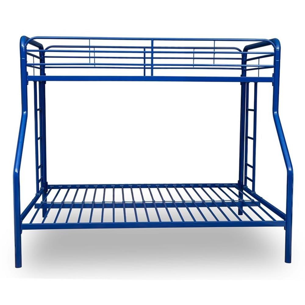 Pemberly Row Modern Twin Over Full Modern Metal Bunk Bed In Blue ... intended for Designing with the Pemberly Row Modern White Bunk Bed