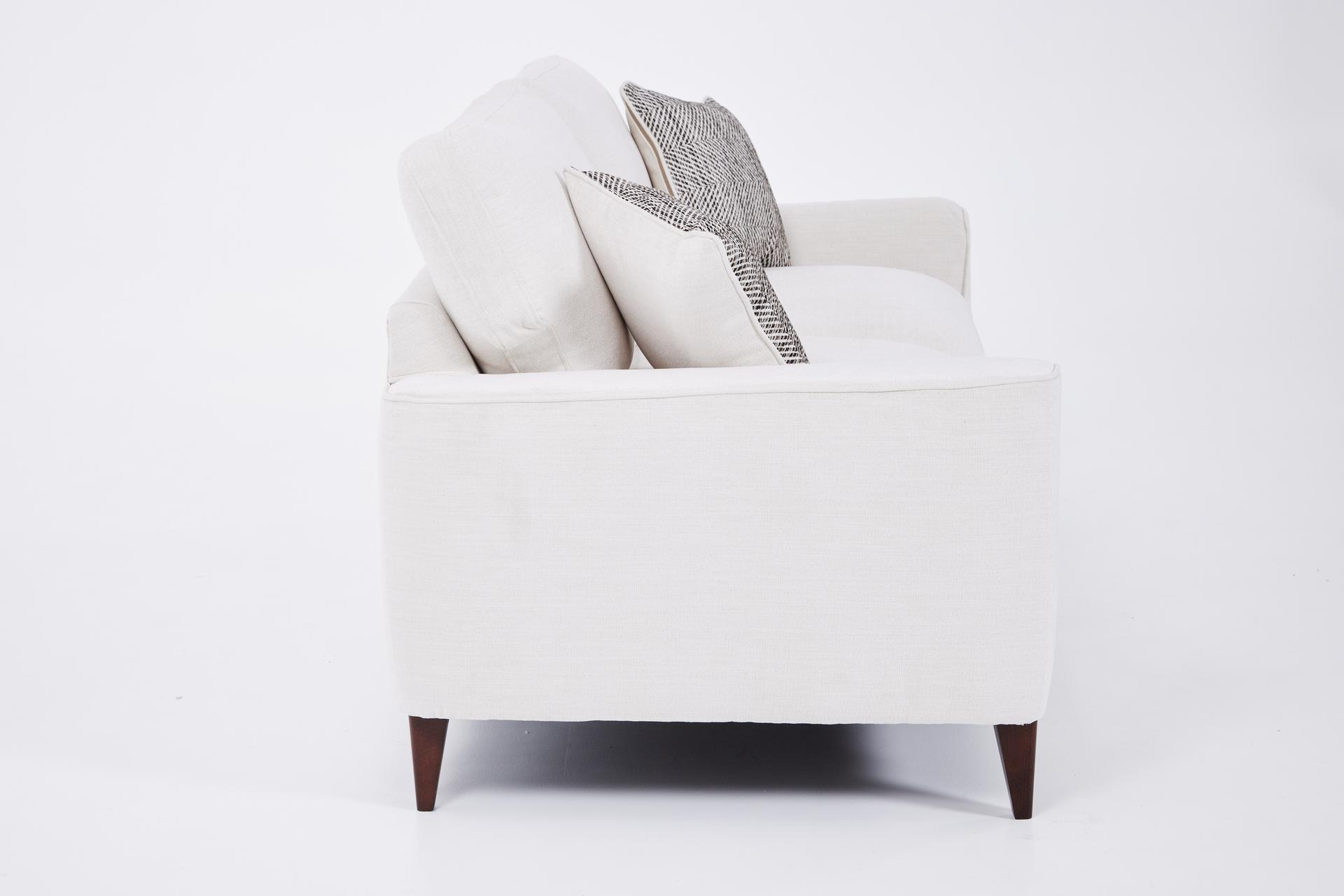 Penelope Medium Sofa | Caseys Furniture regarding A Closer Look at the Penelope Upholstered Sofa in Luxurious Black Chenille