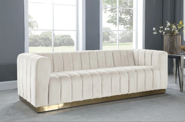 Pin By Paige Henson On Lux Living Room | Pink Velvet Sofa, Meridian ... with A Closer Look at the Beautiful Henson Velvet Upholstered Sofa in Cream