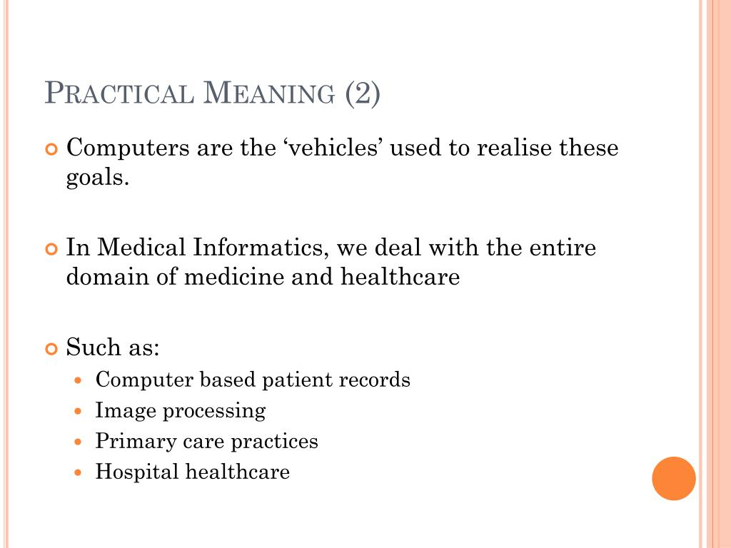 Practical Meaning for
