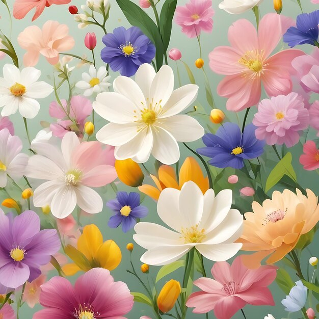 Premium Photo | Beauty Of Natures Spring Flowers Is Captured In The ... in