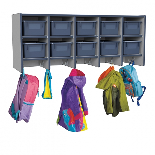 Rainbow Accents 10-Section Wall Locker W/ Trays | Schools In throughout Unlocking Organization's Potential with the Rainbow Accents 5-Section Locker