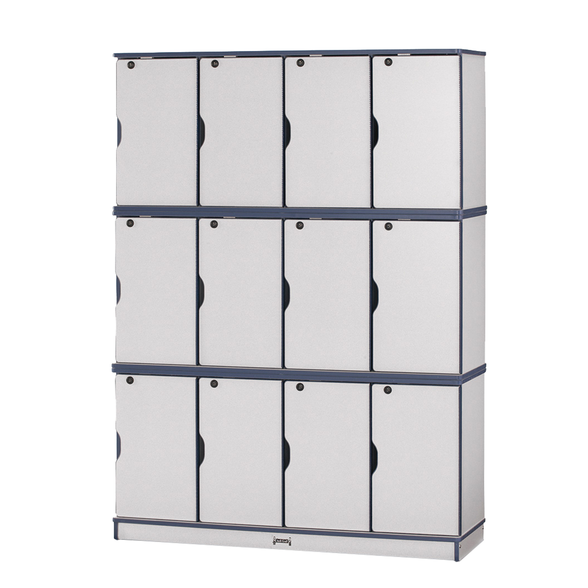 Rainbow Accents 12-Section Stackable Lockers - Triple Stack | Schools In in The Blue Hue of Organization Exploring Rainbow Accents Stacking Lockers