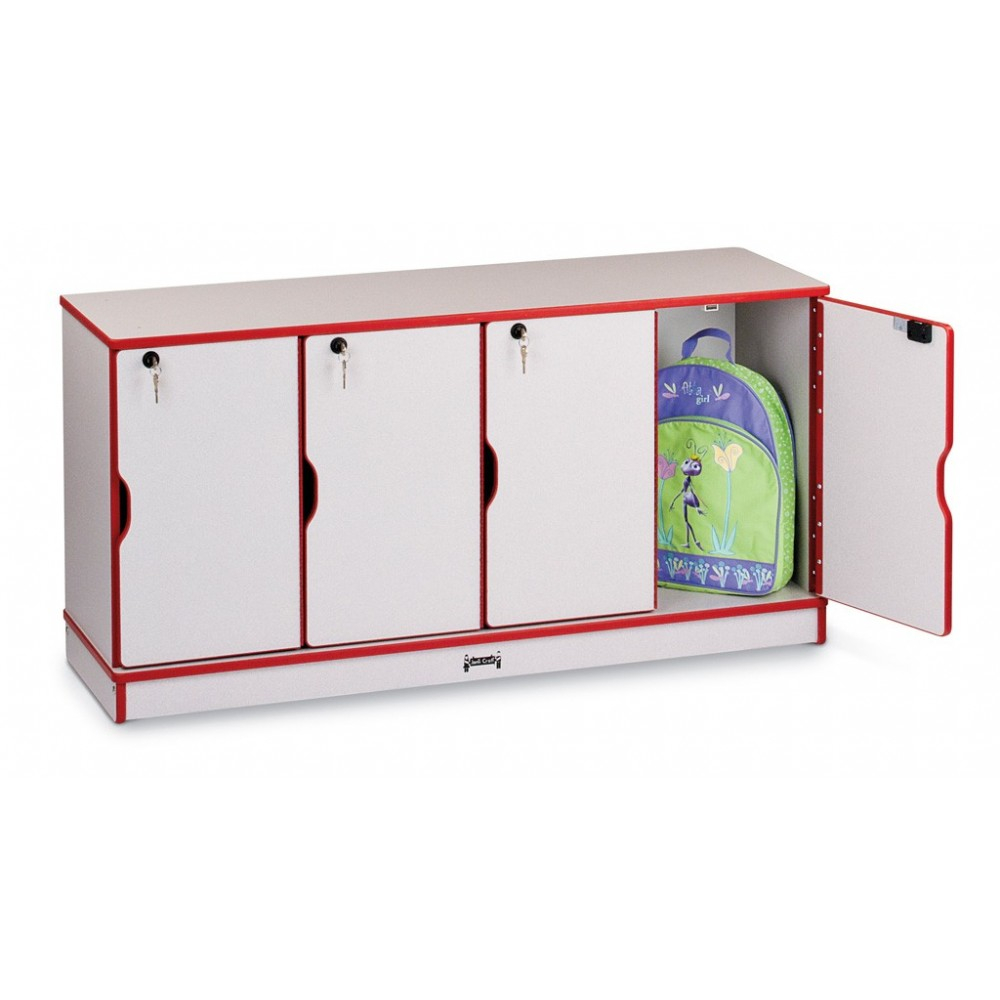 Rainbow Accents Stacking Lockable Lockers - Double Stack - Blue for