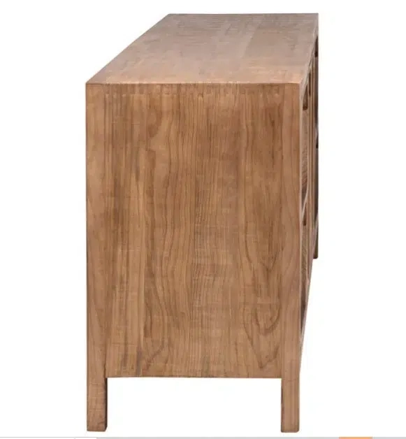 Reclaimed Pine Wood Sideboard With Eclectic Door Design | Enhancing ... for Tips for Styling and Caring for Your Pine Wood Sideboard