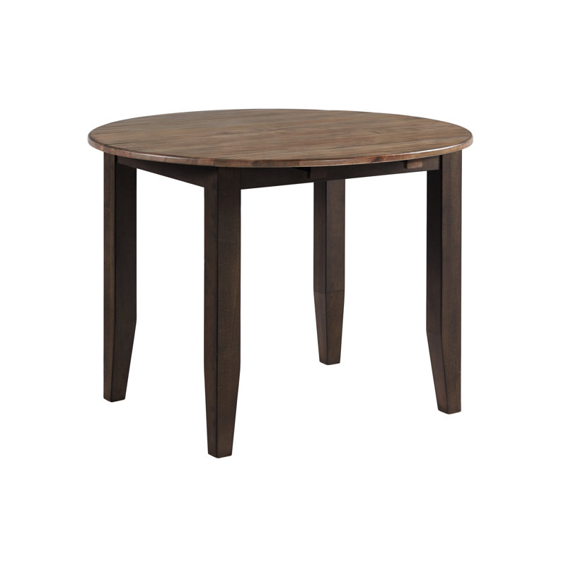 Red Barrel Studio® Beacon Beacon 42" Wide Round Drop Leaf Table, Black ... in