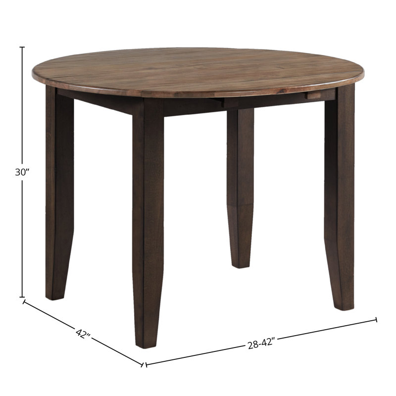 Round Drop Leaf Tables A Deep Dive into the Beacon 42″ Black and Walnut Design