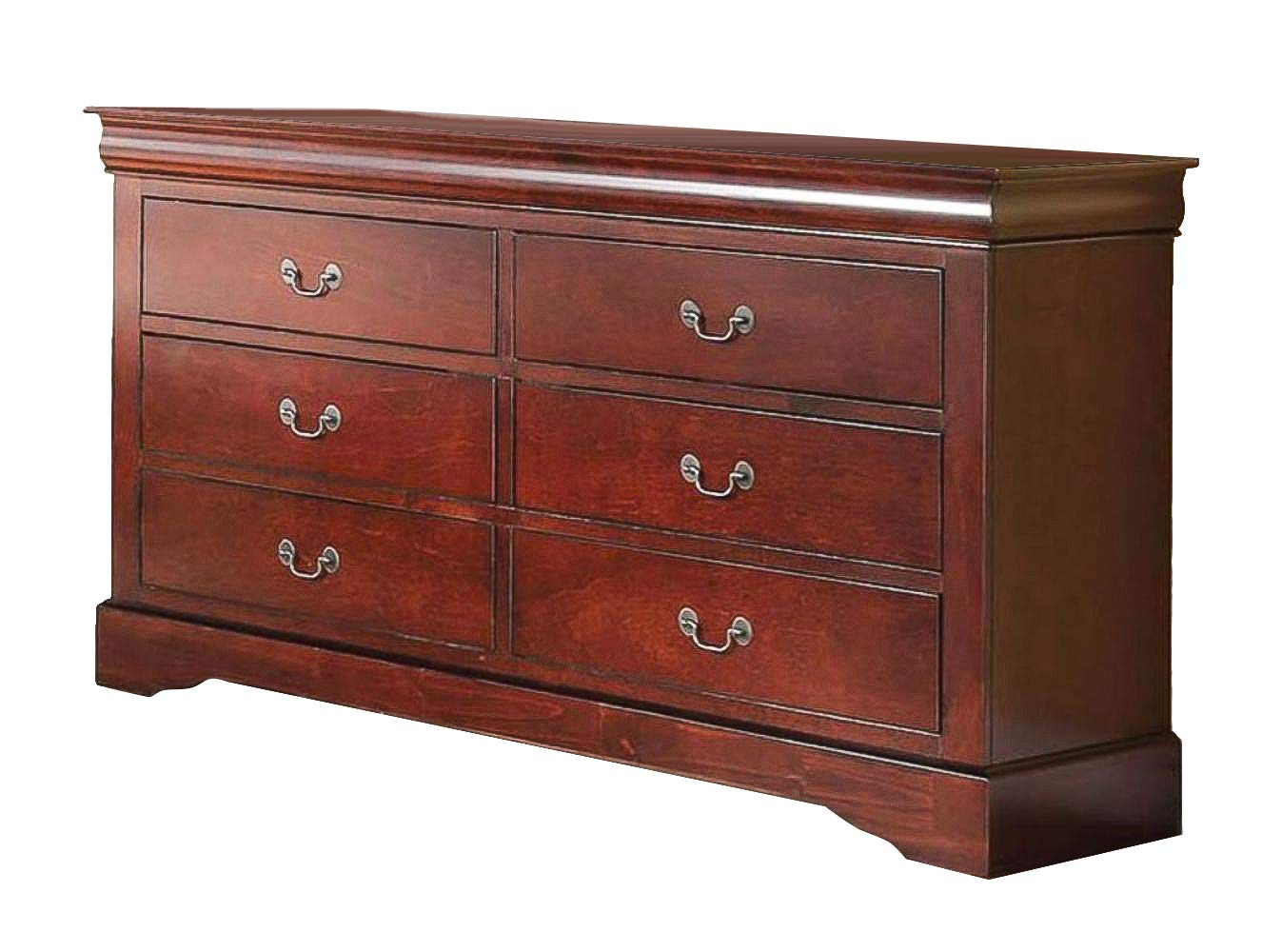 Red Cherry Wood Dresser inside