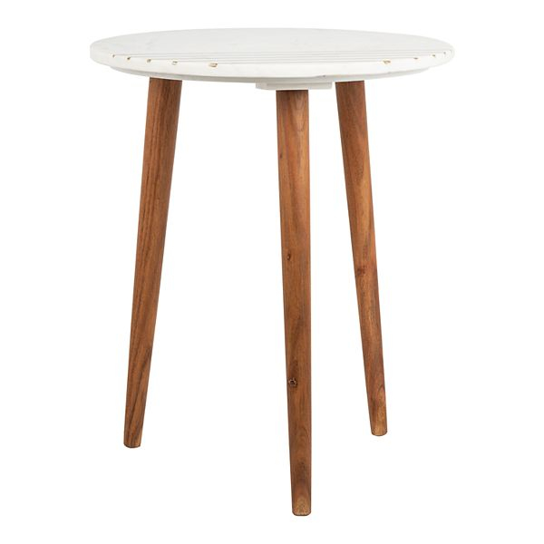 Safavieh Valerie Round Marble Accent Table intended for How to Style Your Space with the Valerie Round Marble Accent Table