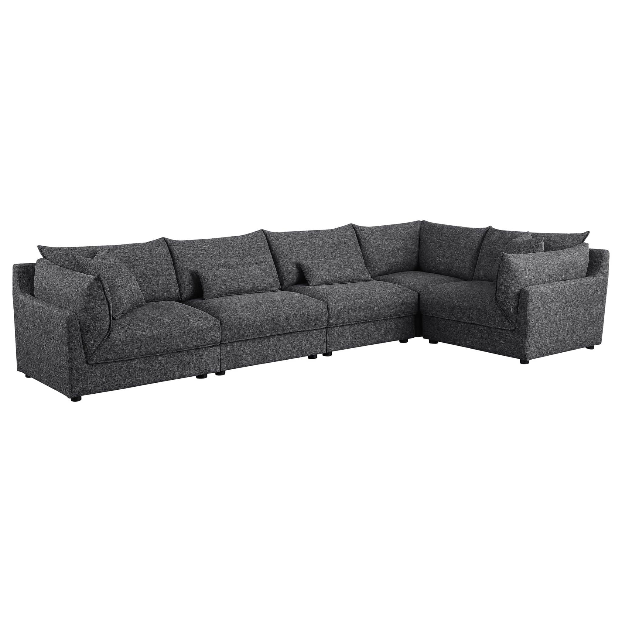 Sasha 6 Pc Gray Modular Sectional Sofa - Kfrooms in