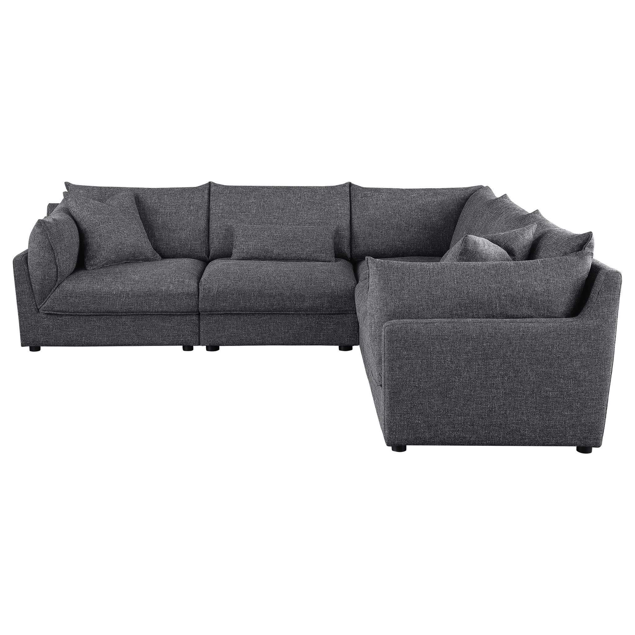 Sasha 6 Pc Gray Modular Sectional Sofa - Kfrooms intended for Maximizing Your Space with a Versatile Gray Modular Sectional