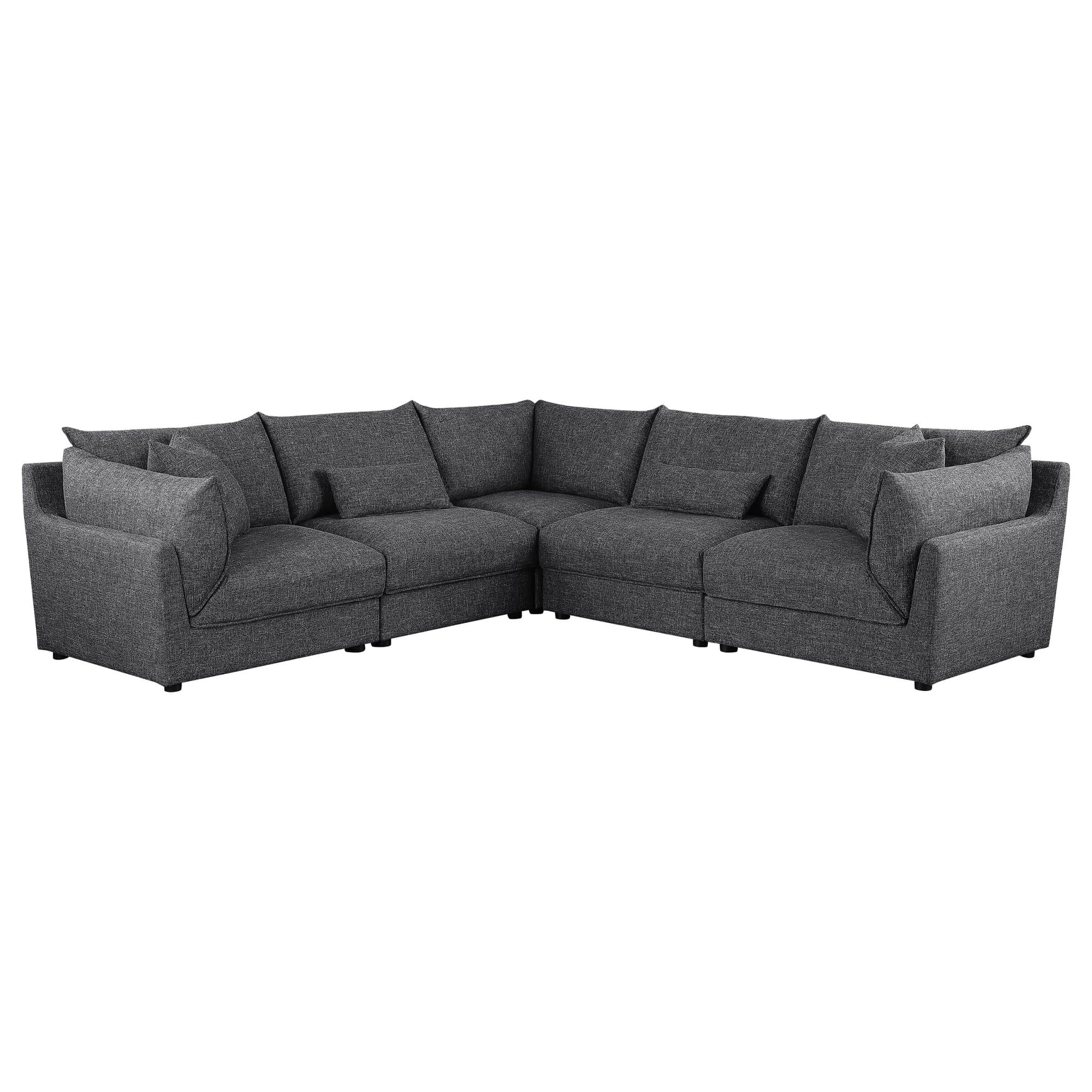 Sasha 6 Pc Gray Modular Sectional Sofa - Kfrooms throughout