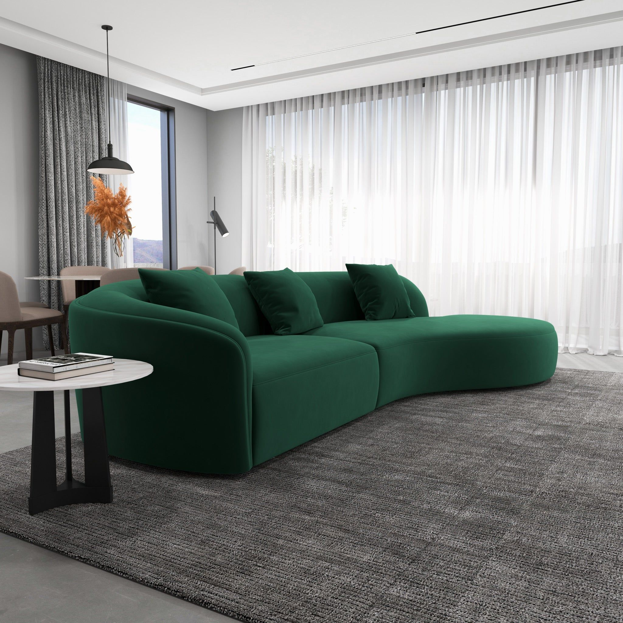 Sectional Green Velvet Couch At Guadalupe Mellon Blog with