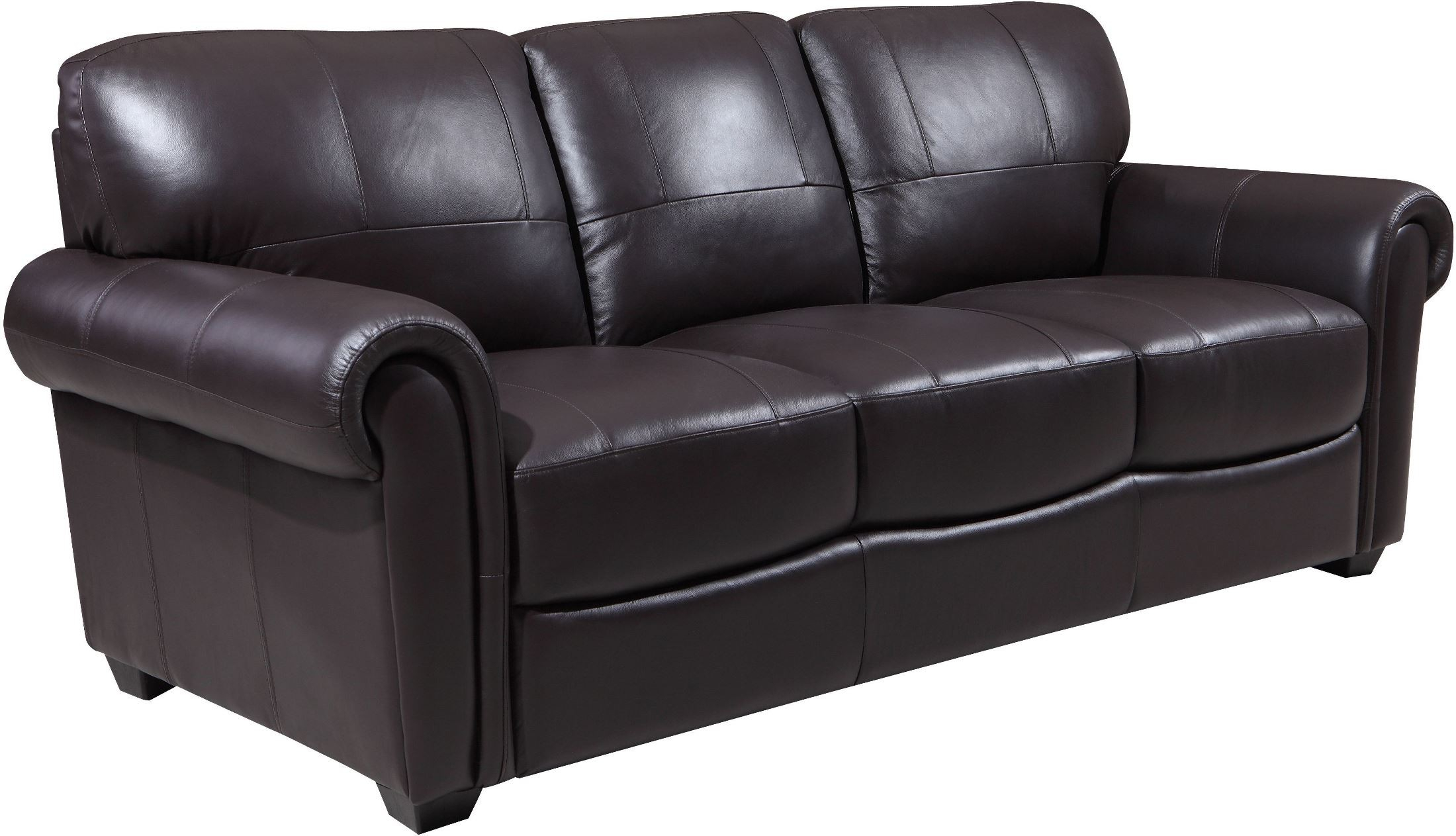 Shae Branson Dark Brown Leather Sofa From Luxe Leather | Coleman Furniture in