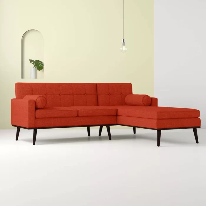 Showing Gallery Of Somerset Velvet Mid-Century Modern Right Sectional ... within