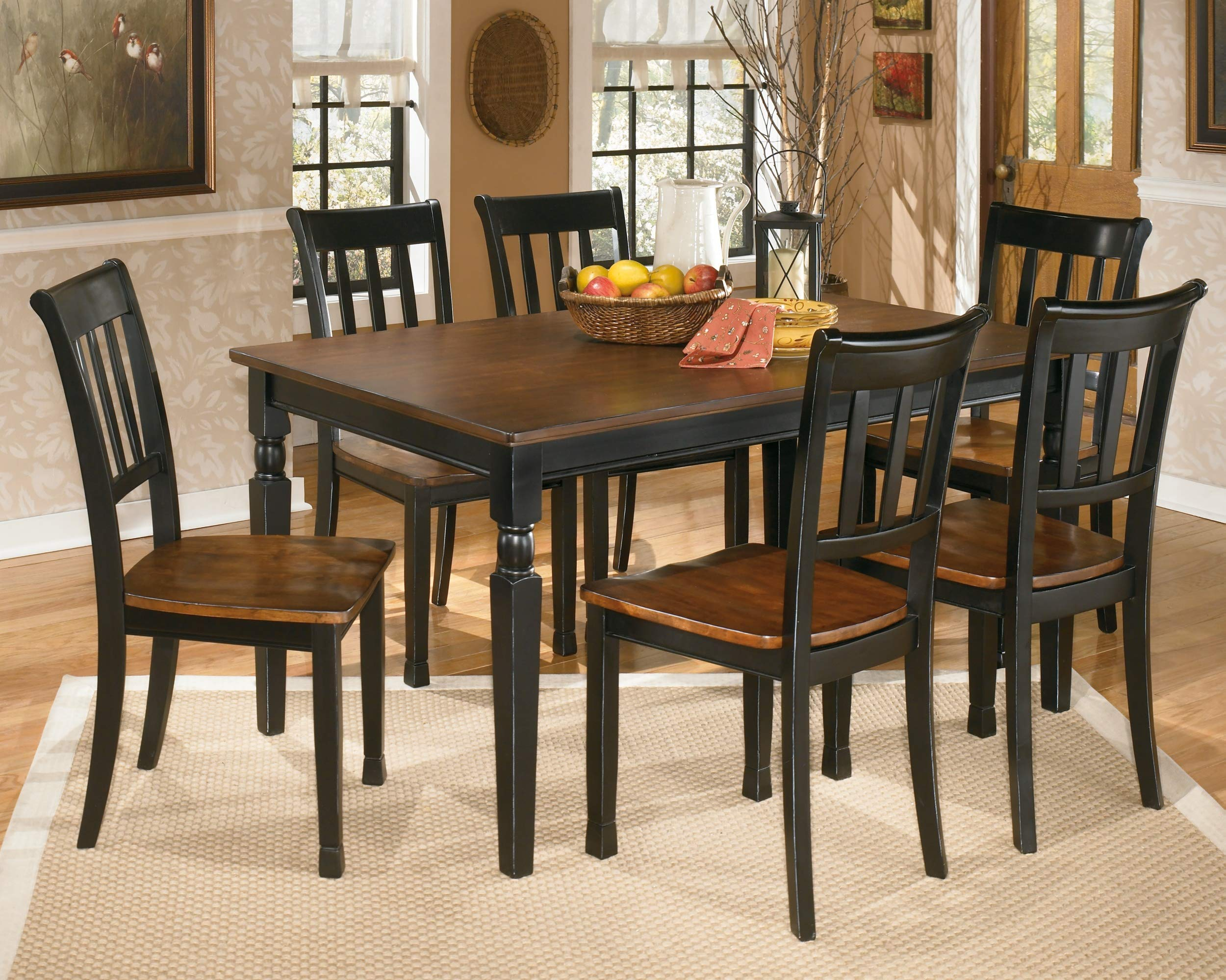 Signature Design By Ashley Owingsville Rustic Farmhouse Dining Room ... with Understanding the Craftsmanship Behind the Owingsville Black Brown Table