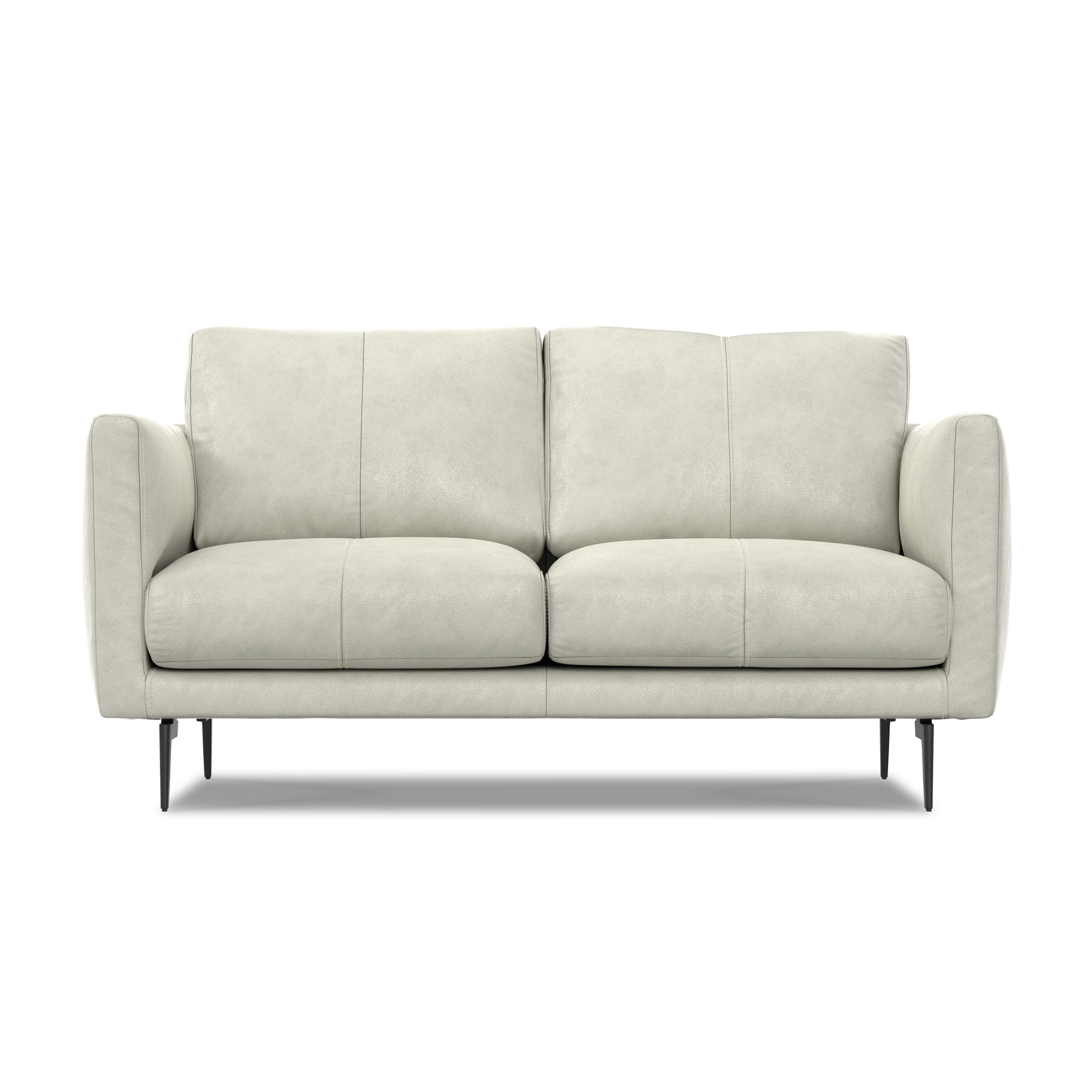 Simpli Home Stevens Leather 60" Loveseat Sofa In Light Smoke Grey | Wayfair regarding