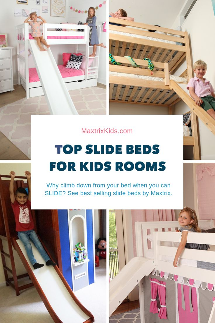 Slide Beds | Best Selling Bunks & Lofts With Slides | Kid Beds, Cool ... for The Benefits of a Loft Bed with Slide for Your Child's Room