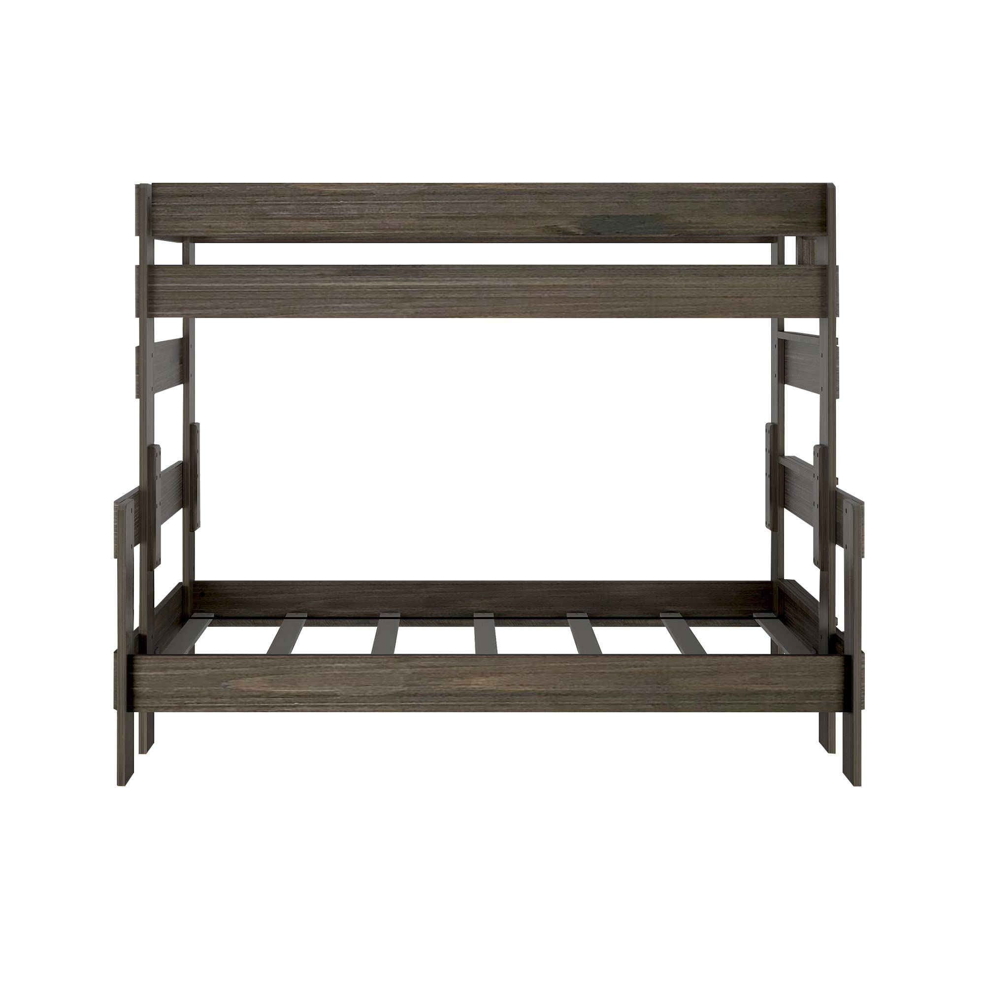 Snapklik.com : Bunk Bed, Twin-Over-Full Bed Frame For Kids, Solid Wood ... with regard to