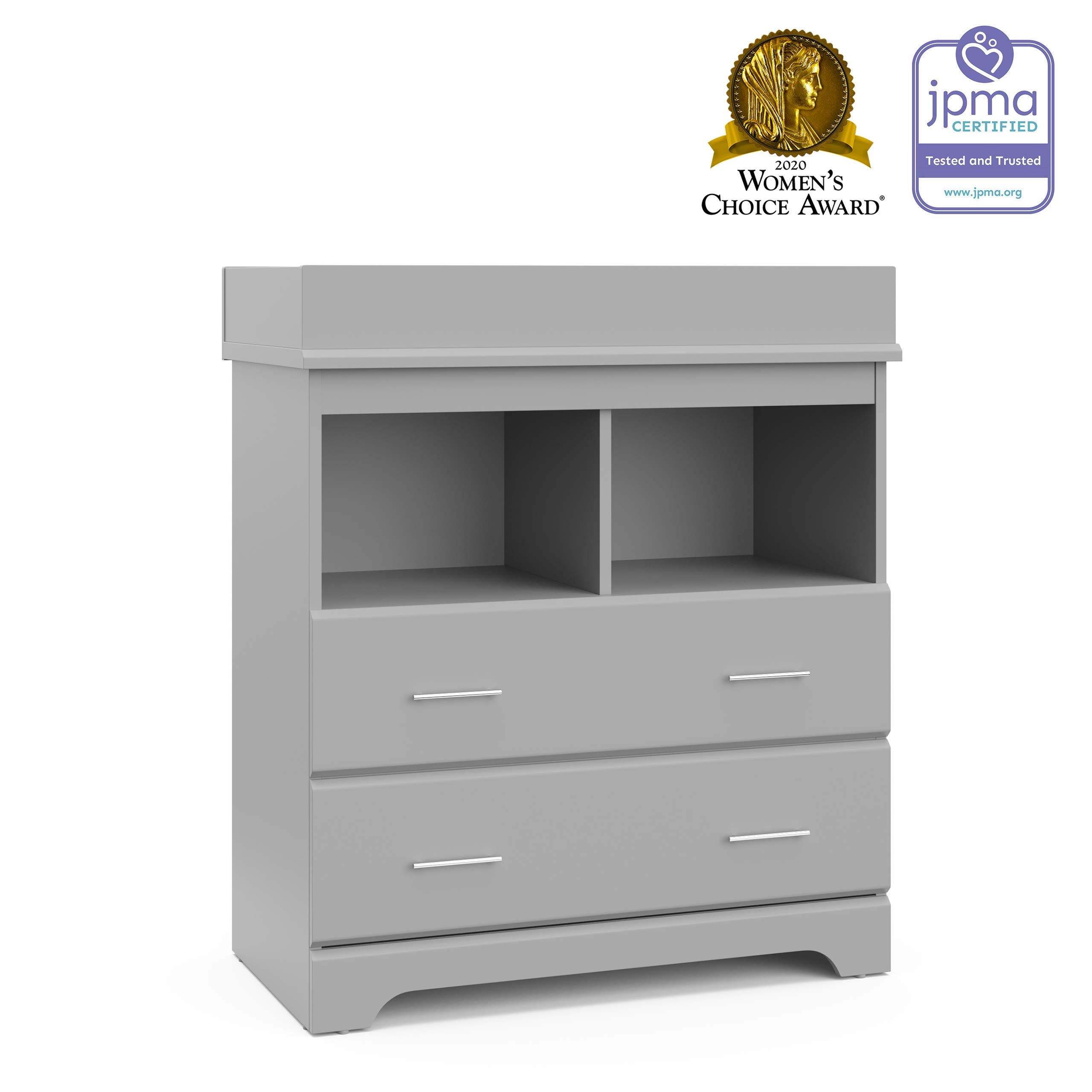 Snapklik.com : Storkcraft Brookside Nursery Dresser Organizer (Pebble Gray) throughout