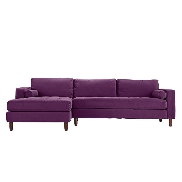 Somerset Velvet Mid-Century Modern Right Sectional Sofas – House Design ... for