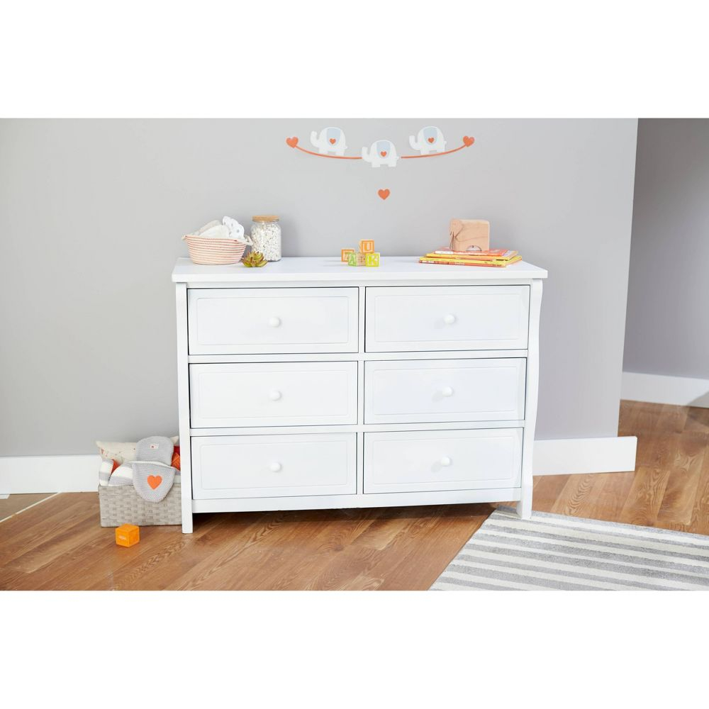 Sorelle Princeton Elite Drawer Double Dresser White - Witnesswindowgraphics inside