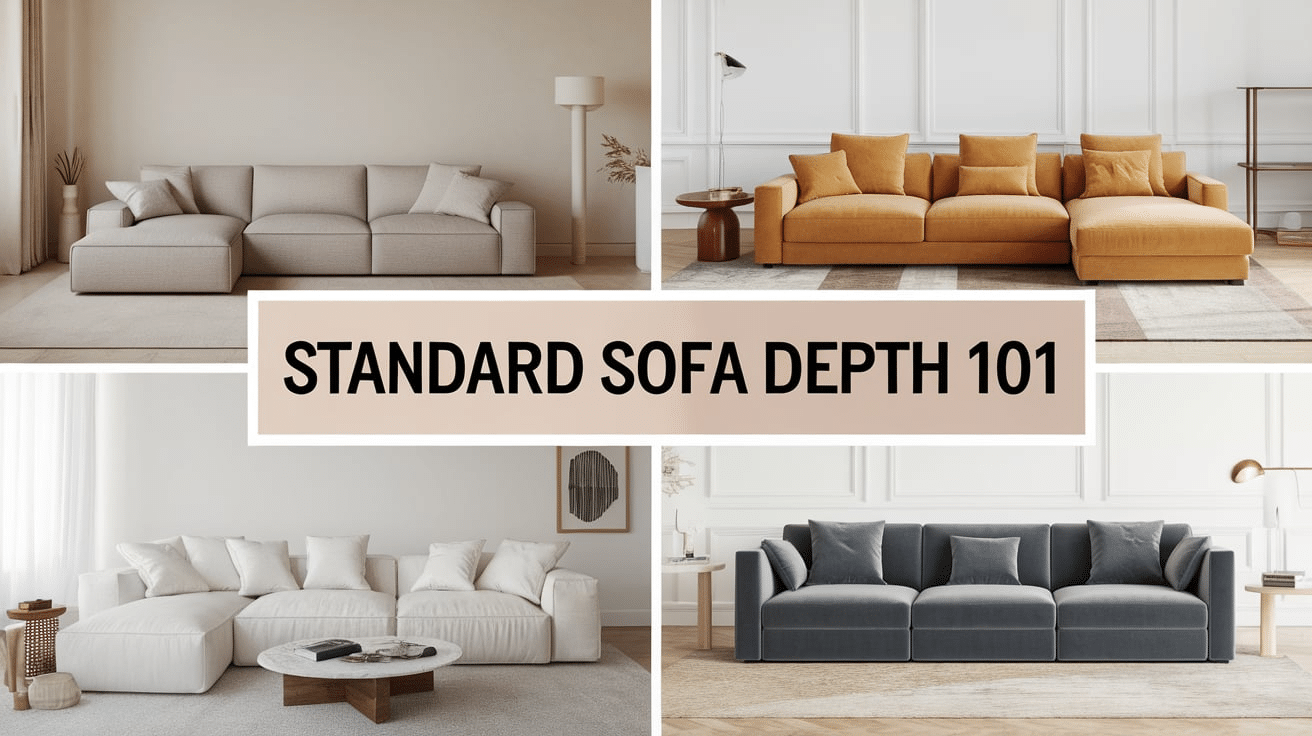 Standard Sofa Depth 101: How It Affects Comfort And Space - A House In ... in The Art of Comfort How Your Daphne Chenille Sofa Elevates Your Living Space